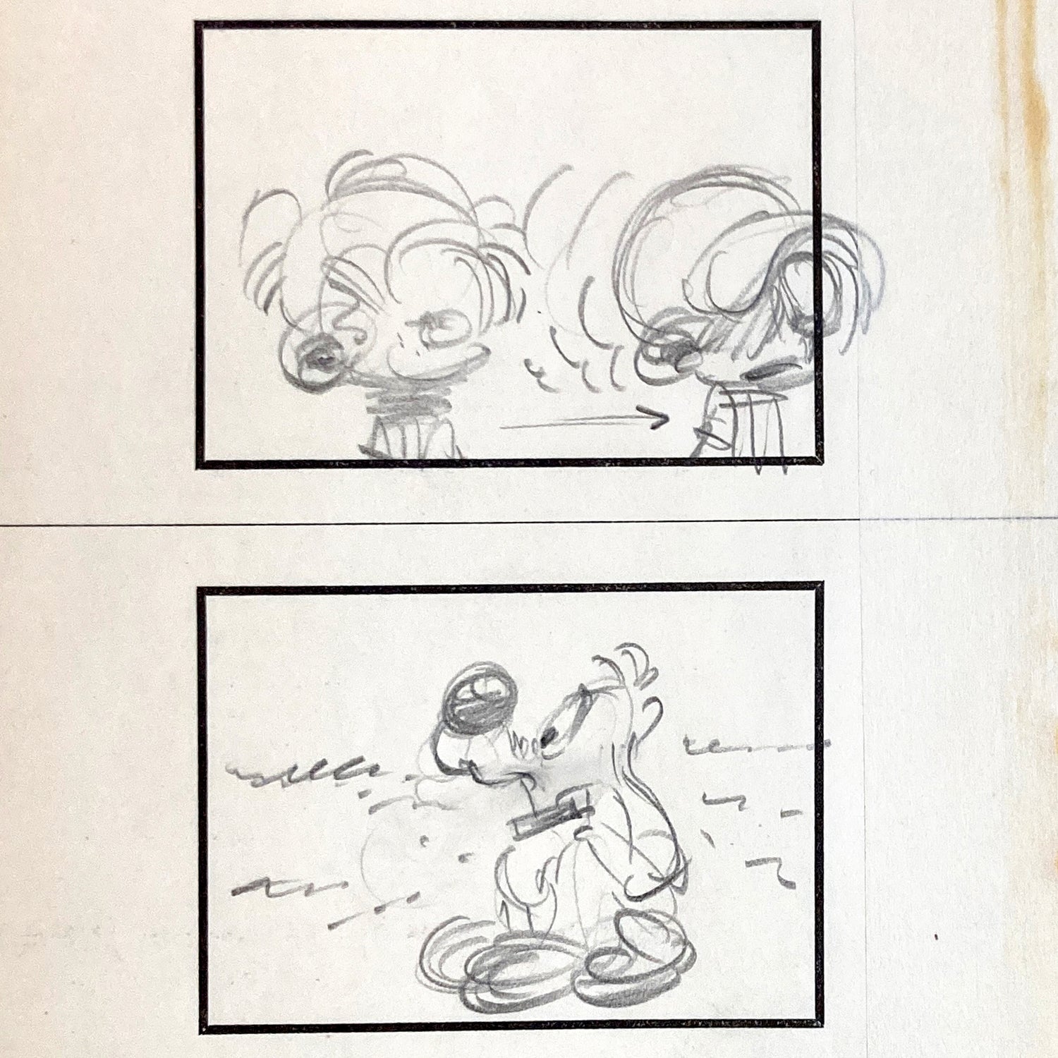 Boule & Bill (1975) Original Production Used Storyboard Artwork by Jean Roba. For sale on FLIP Gallery
