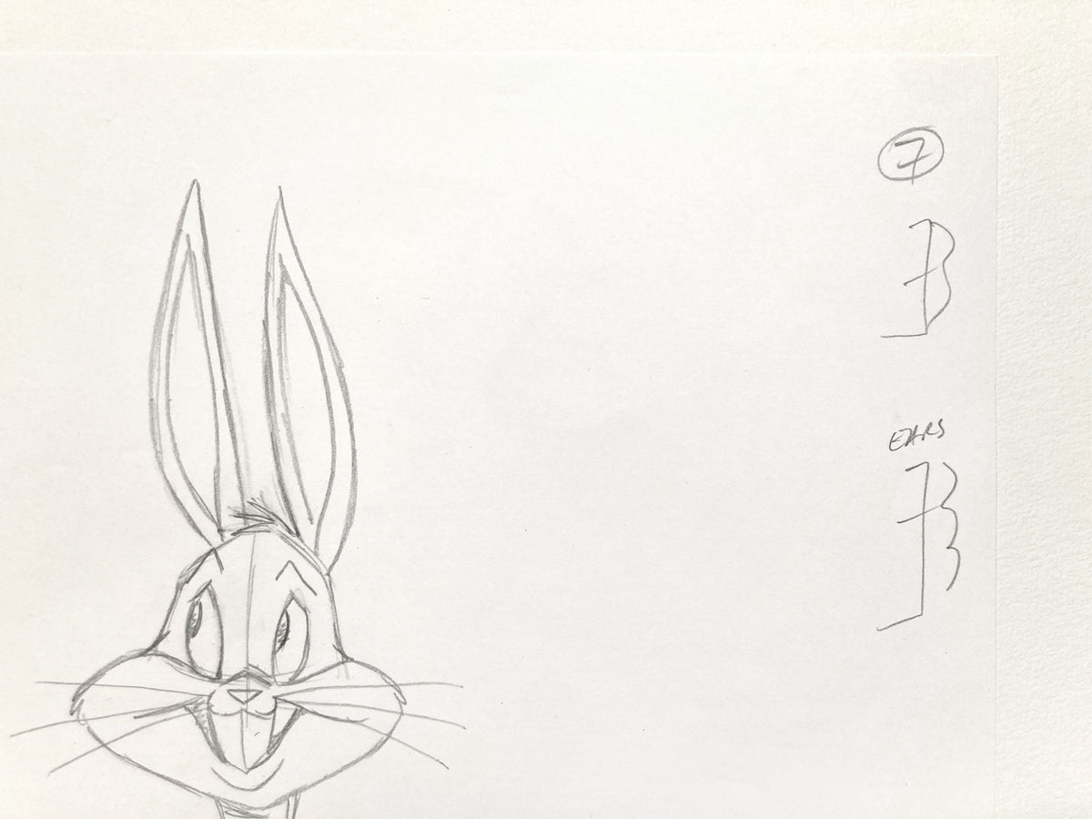 Bugs Bunny Original Animation Production Art Drawing Signed – Warner Bros. (2021). For sale on FLIP Gallery