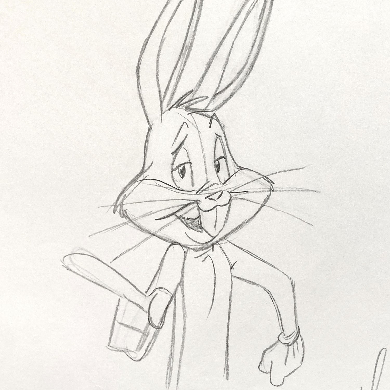 Bugs Bunny Original Animation Drawing Signed – Warner Bros. (2021). For sale on FLIP Gallery