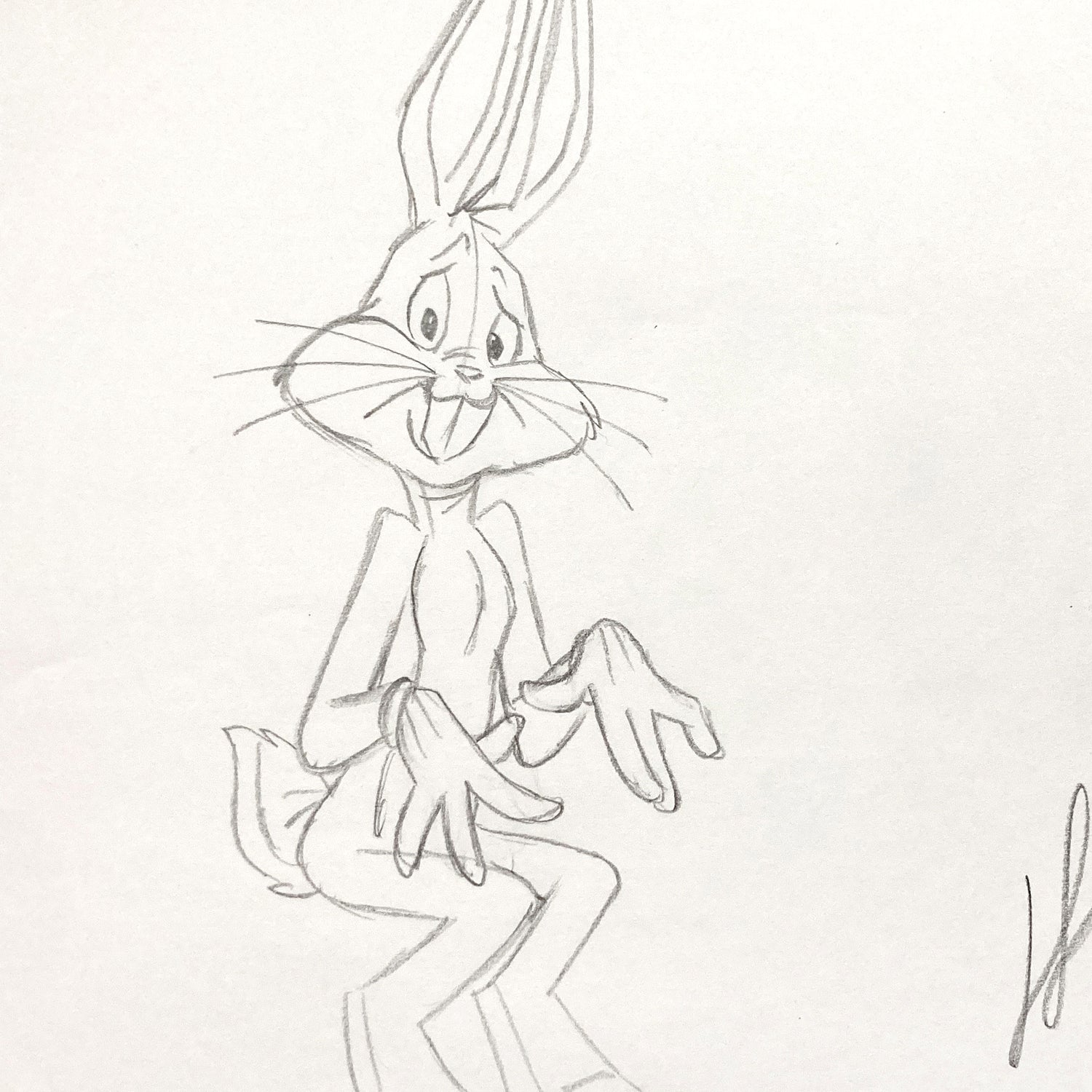 Bugs Bunny Original Animation Drawing Signed – Warner Bros. (2021). For sale on FLIP Gallery