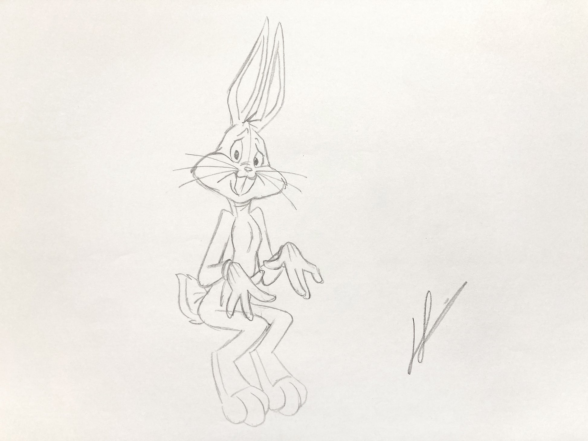 Bugs Bunny Original Animation Drawing Signed – Warner Bros. (2021). For sale on FLIP Gallery