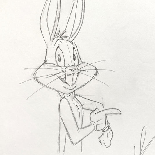 Bugs Bunny : Original Animation Drawing Signed – Warner Bros. (c. 1990s). For sale on FLIP Gallery