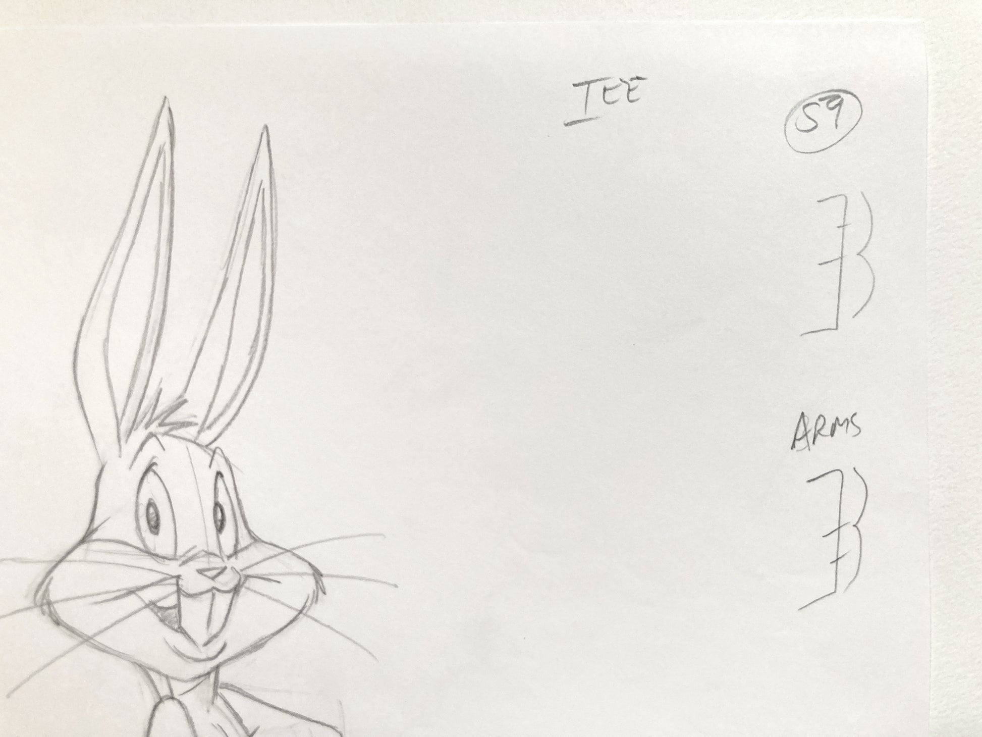 Bugs Bunny : Original Animation Drawing Signed – Warner Bros. (c. 1990s). For sale on FLIP Gallery