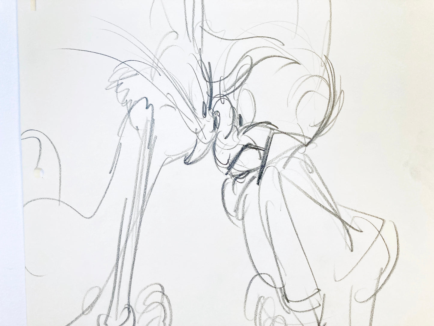 Bugs Bunny and Elmer Fudd : Original Drawing of the legendary animator Richard Williams (1933-2019). For sale on FLIP Gallery