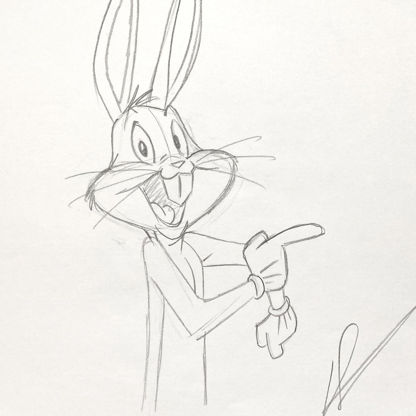 Bugs Bunny Original Animation Drawing Signed Warner Bros. (2021). For sale on FLIP Gallery