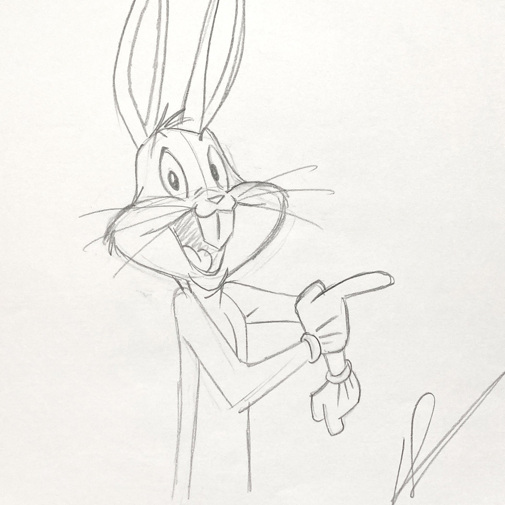 Bugs Bunny Original Animation Drawing Signed Warner Bros. (2021). For sale on FLIP Gallery