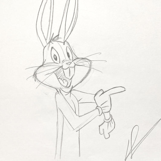 Bugs Bunny Original Animation Drawing Signed Warner Bros. (2021). For sale on FLIP Gallery