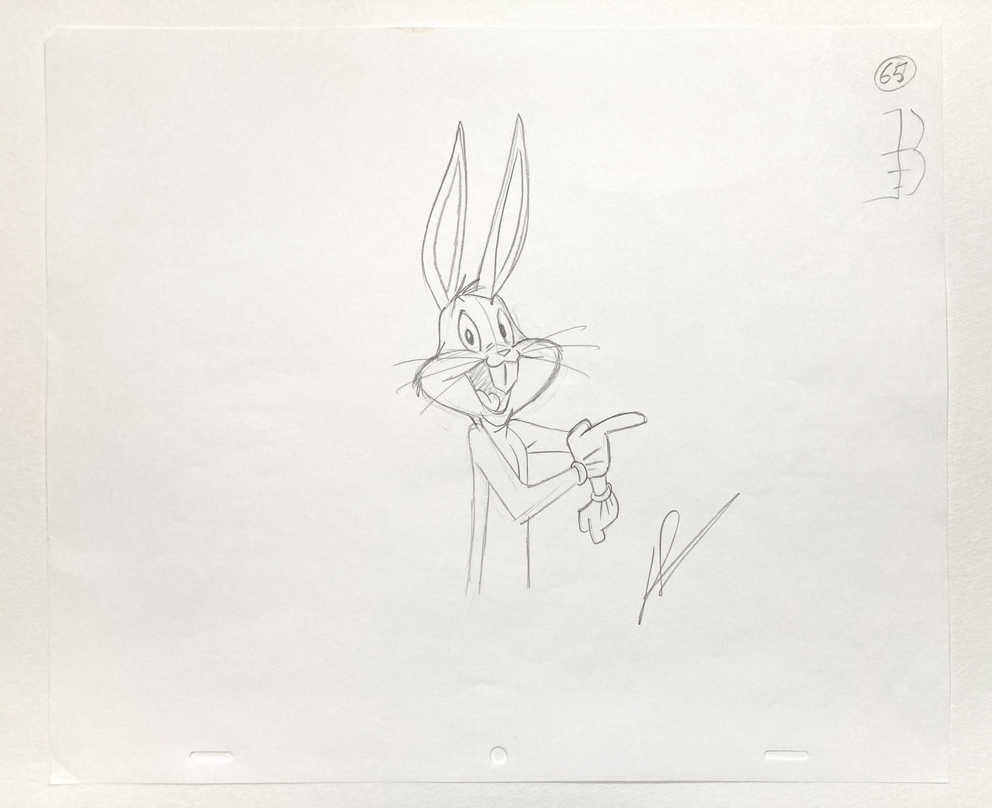Bugs Bunny Original Animation Drawing Signed Warner Bros. (2021). For sale on FLIP Gallery