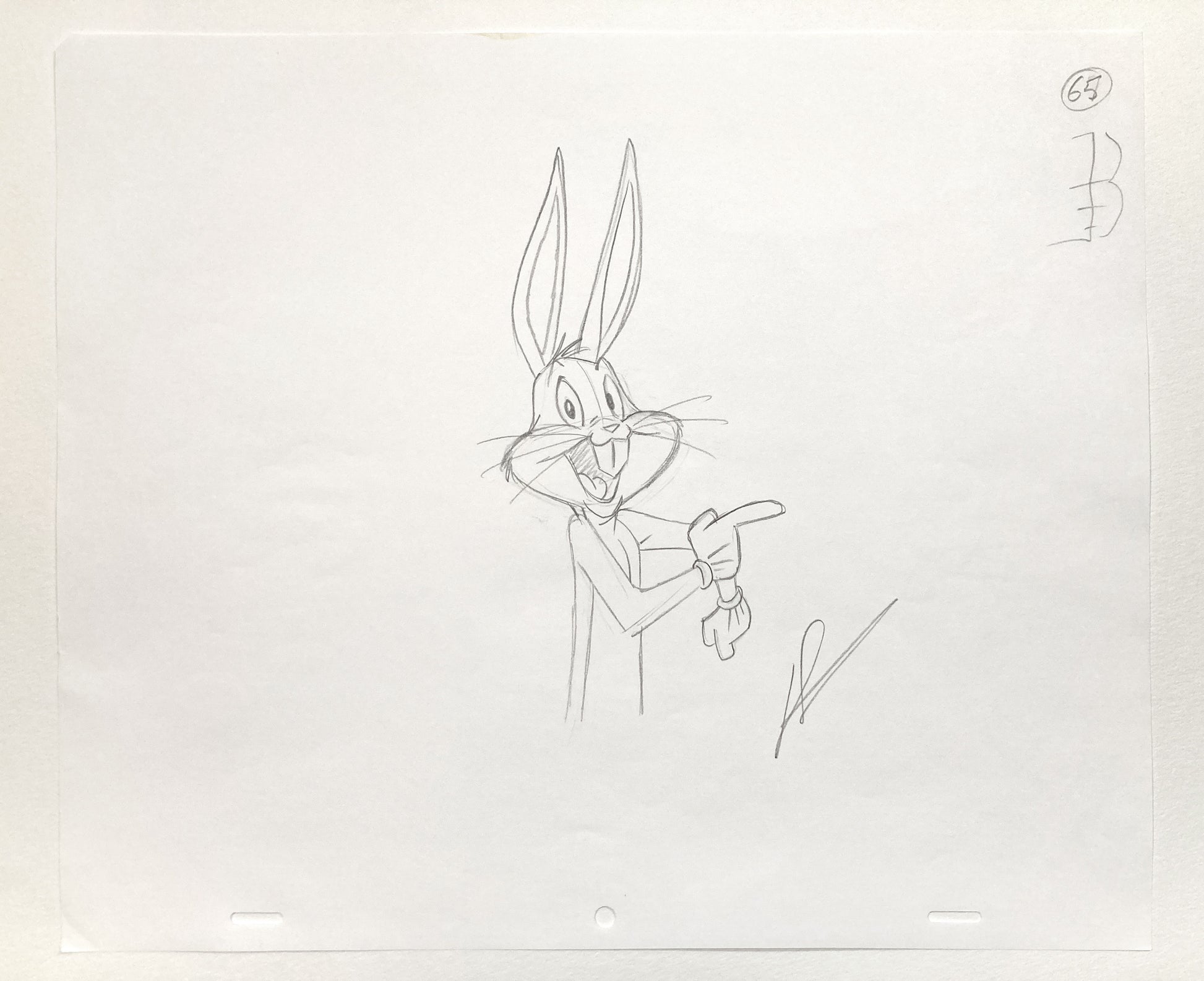 Bugs Bunny Original Animation Drawing Signed Warner Bros. (2021). For sale on FLIP Gallery