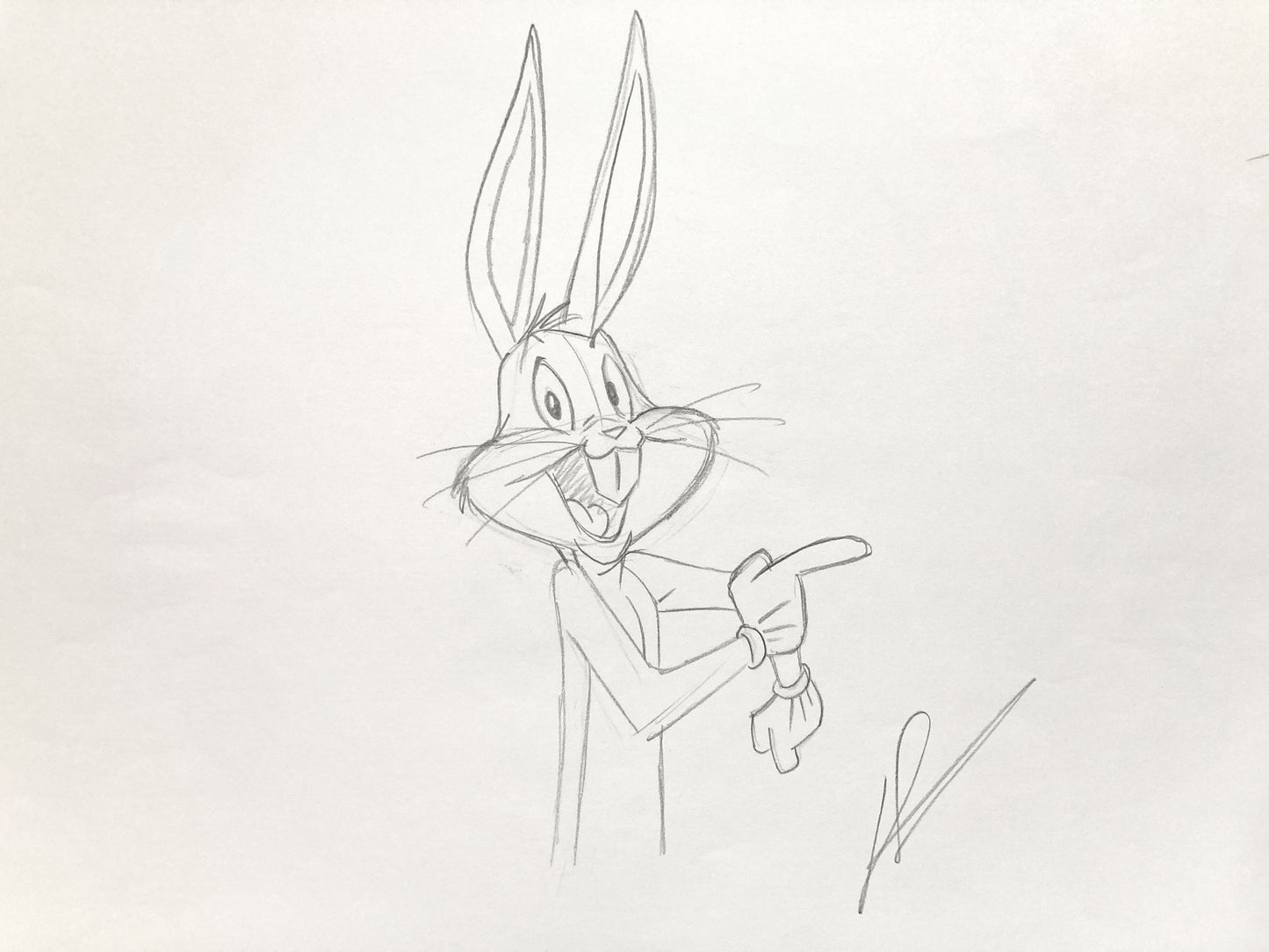 Bugs Bunny Original Animation Drawing Signed Warner Bros. (2021). For sale on FLIP Gallery