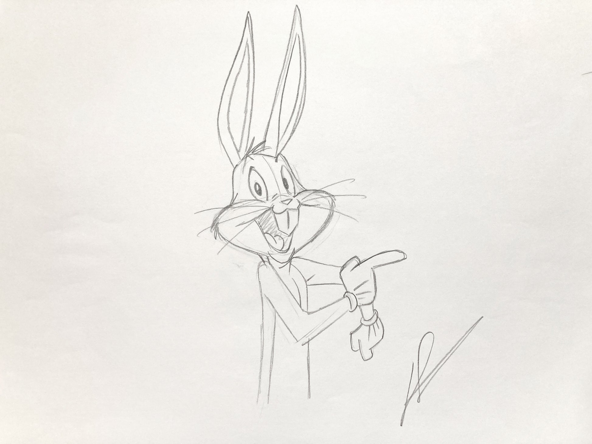 Bugs Bunny Original Animation Drawing Signed Warner Bros. (2021). For sale on FLIP Gallery