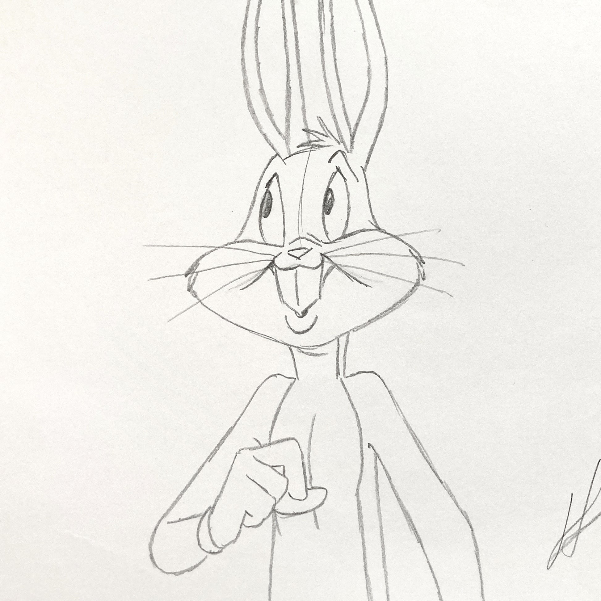 Bugs Bunny : Original Animation Drawing Signed – Warner Bros. (c. 1990s). For sale on FLIP Gallery
