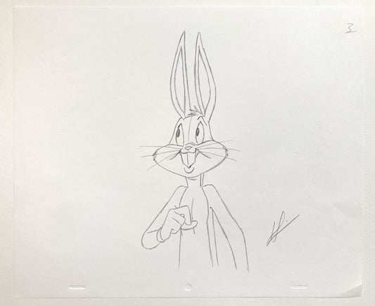 Bugs Bunny : Original Animation Drawing Signed – Warner Bros. (c. 1990s). For sale on FLIP Gallery