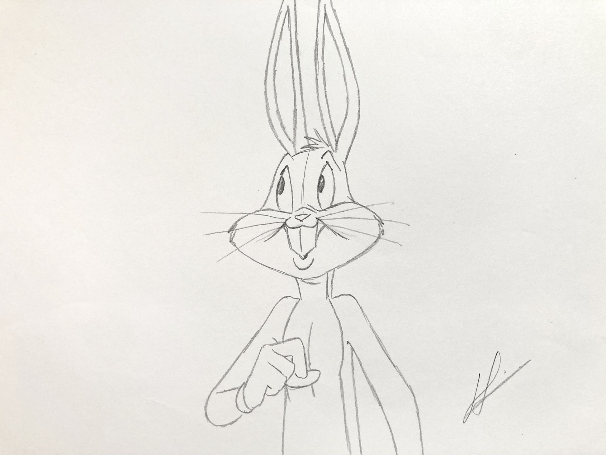 Bugs Bunny : Original Animation Drawing Signed – Warner Bros. (c. 1990s). For sale on FLIP Gallery