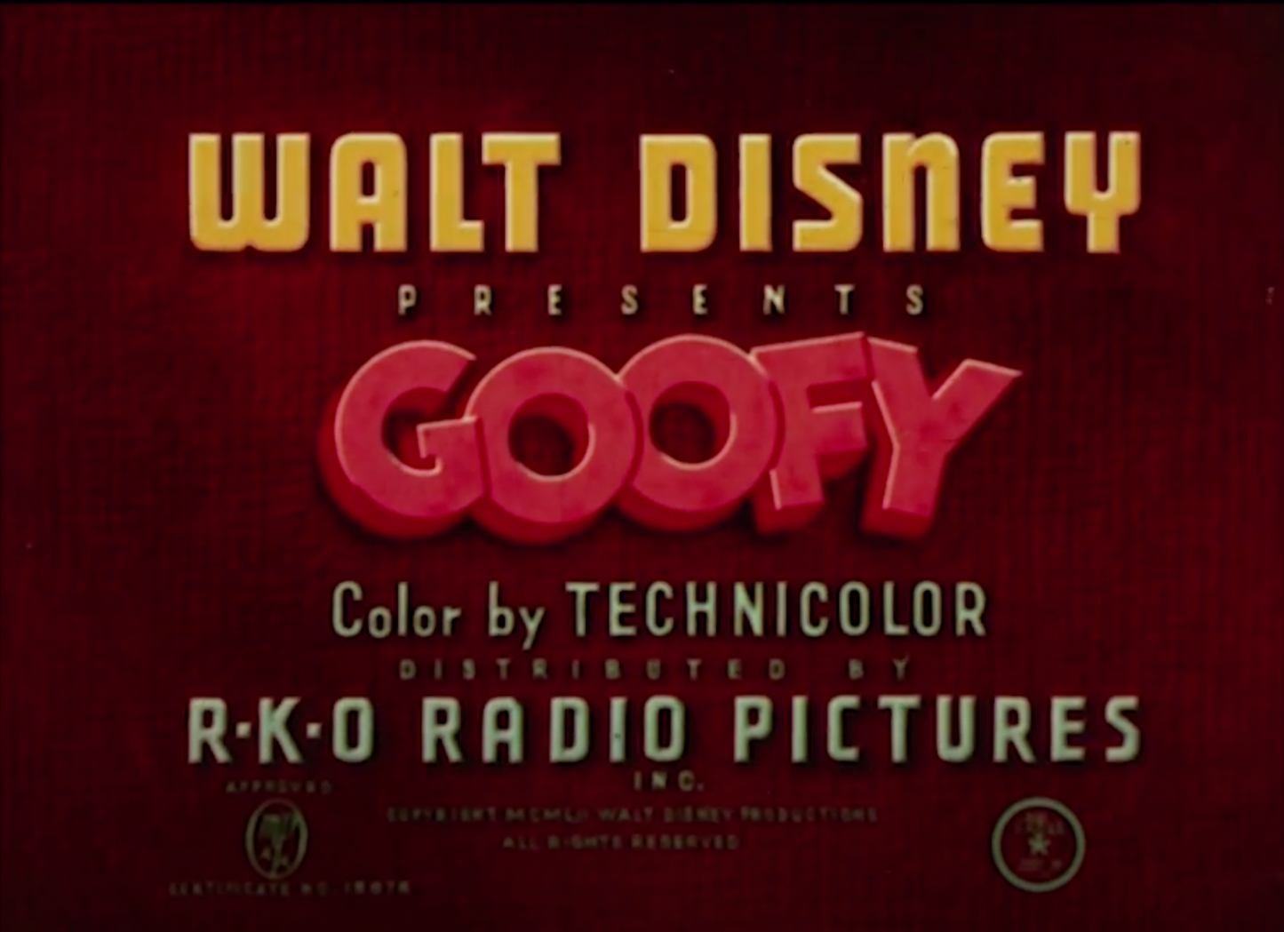 GOOFY Meccanico : Disegno d'animazione originale (Walt Disney, 1952)