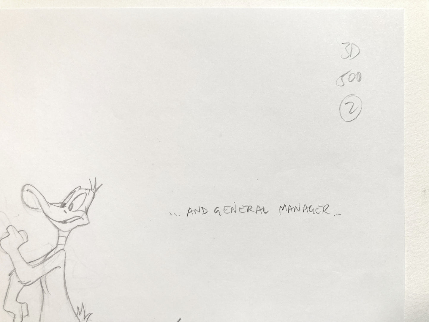Daffy Duck : Original Animation Drawing Signed – Warner Bros. (c. 1990s). For sale on FLIP Gallery