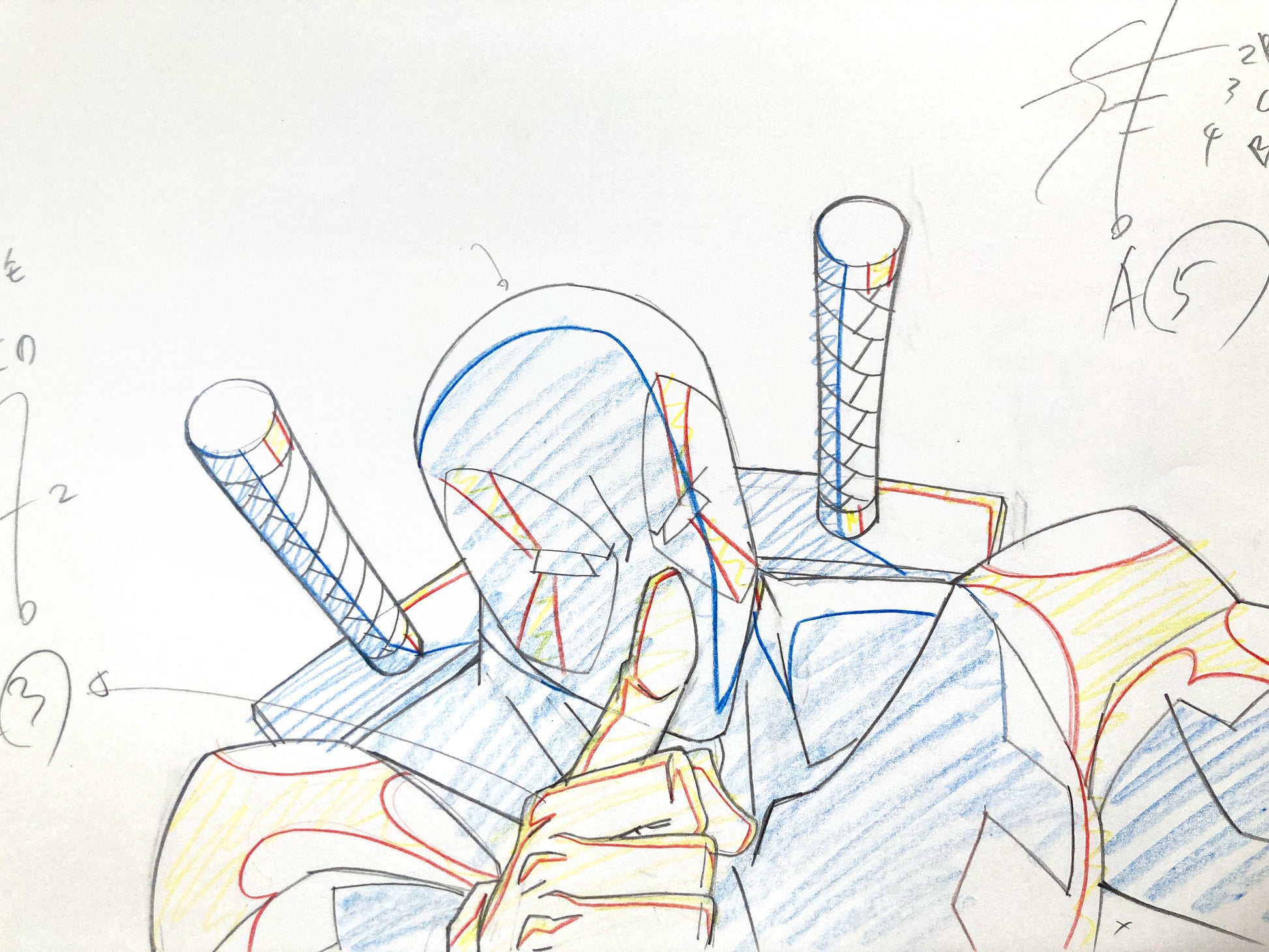 DEADPOOL : Original Animation Drawing Ultimate Spider-Man (Marvel, 2013). For sale on FLIP Gallery