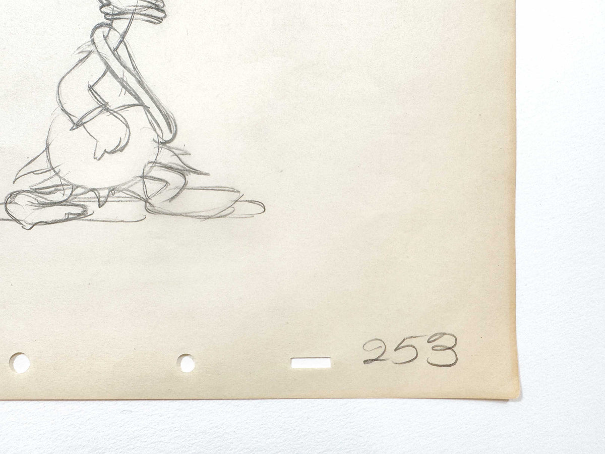 Donald Duck Original Animation Art Drawing (Walt Disney, 1937). For sale on FLIP Gallery