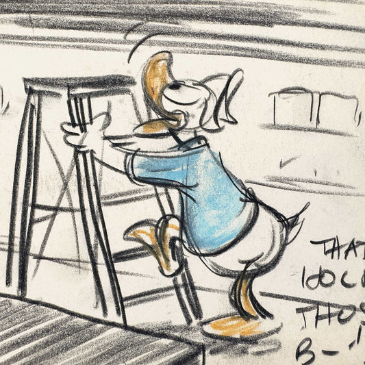 Lucky Number - Donald Duck Original Storyboard Art by Nick George (Walt Disney, 1951). For sale on FLIP Gallery