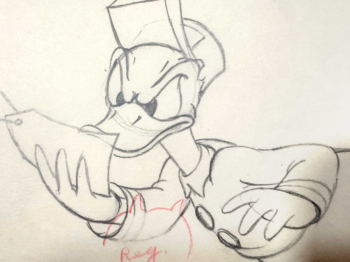 Donald Duck Original Animation Production Art Drawing (Walt Disney, 1937). For sale on FLIP Gallery