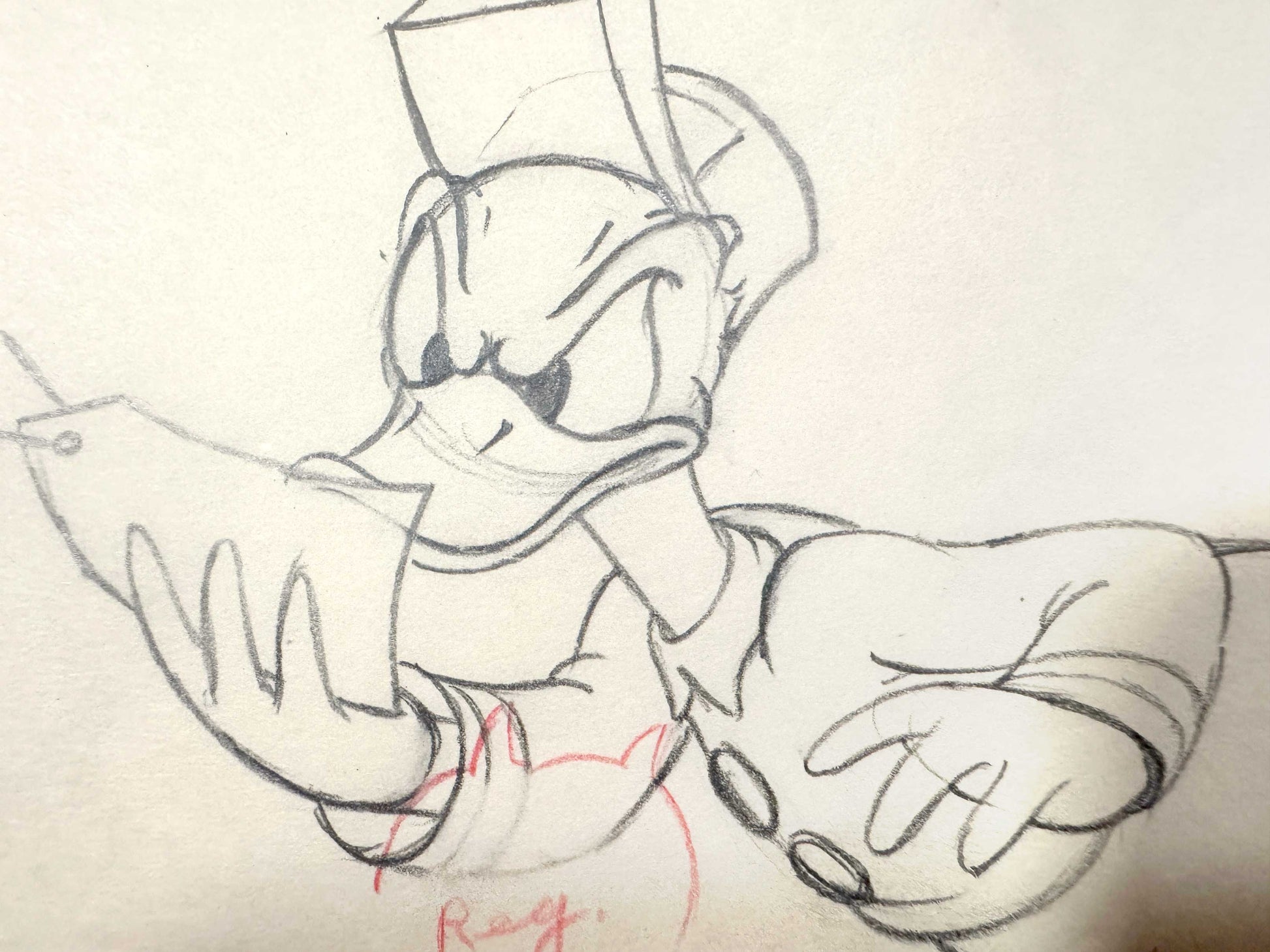 Donald Duck Original Animation Production Art Drawing (Walt Disney, 1937). For sale on FLIP Gallery