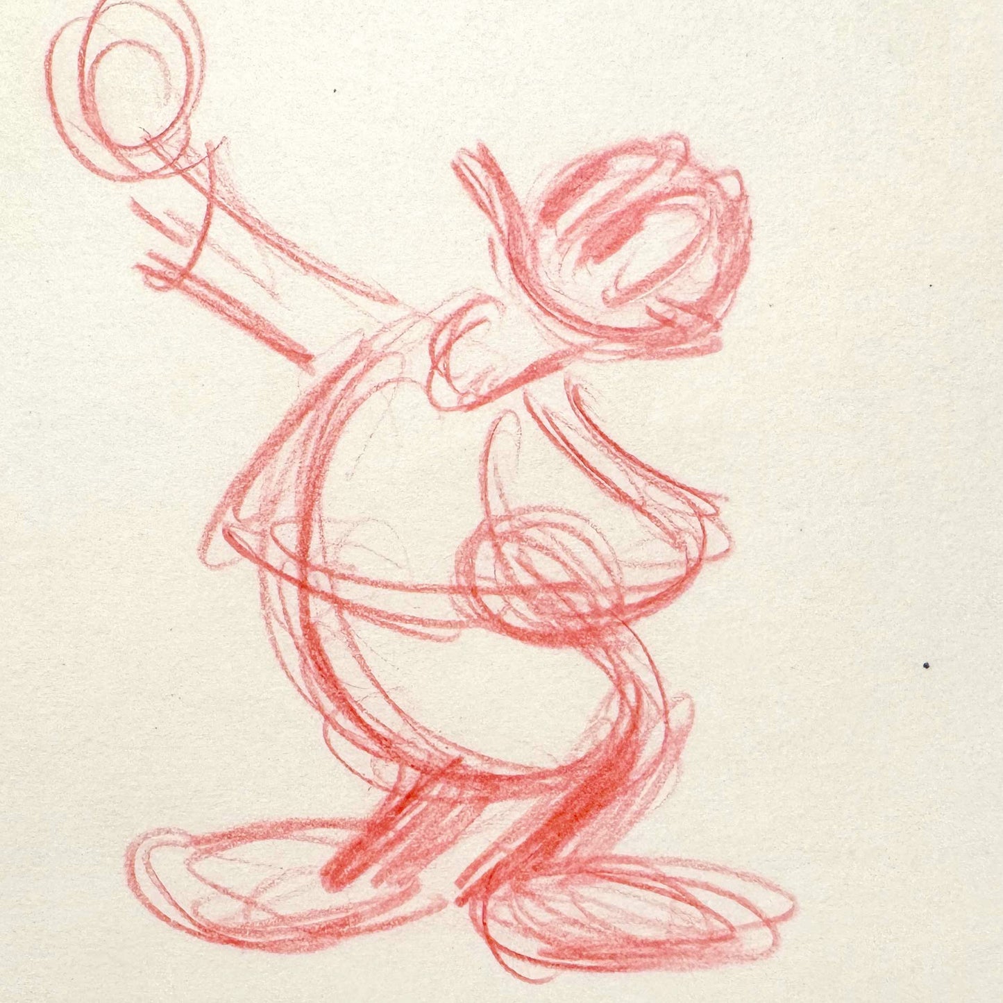 Donald Duck Original Animation Rough Production Drawing (Walt Disney 1940). For sale on FLIP Gallery