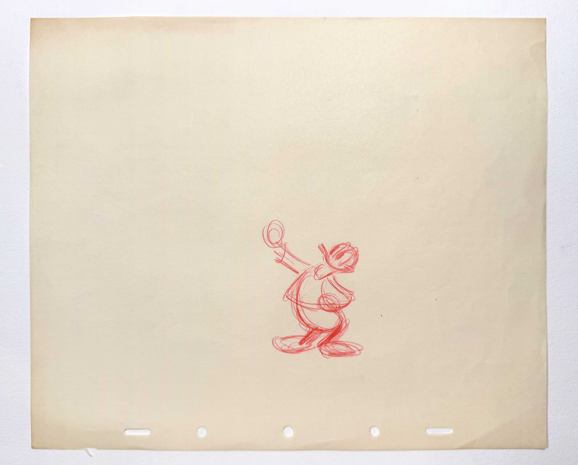 Donald Duck Original Animation Rough Production Drawing (Walt Disney 1940). For sale on FLIP Gallery