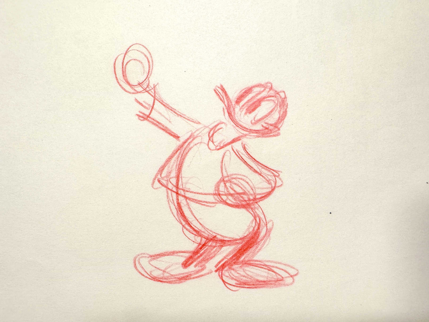 Donald Duck Original Animation Rough Production Drawing (Walt Disney 1940). For sale on FLIP Gallery