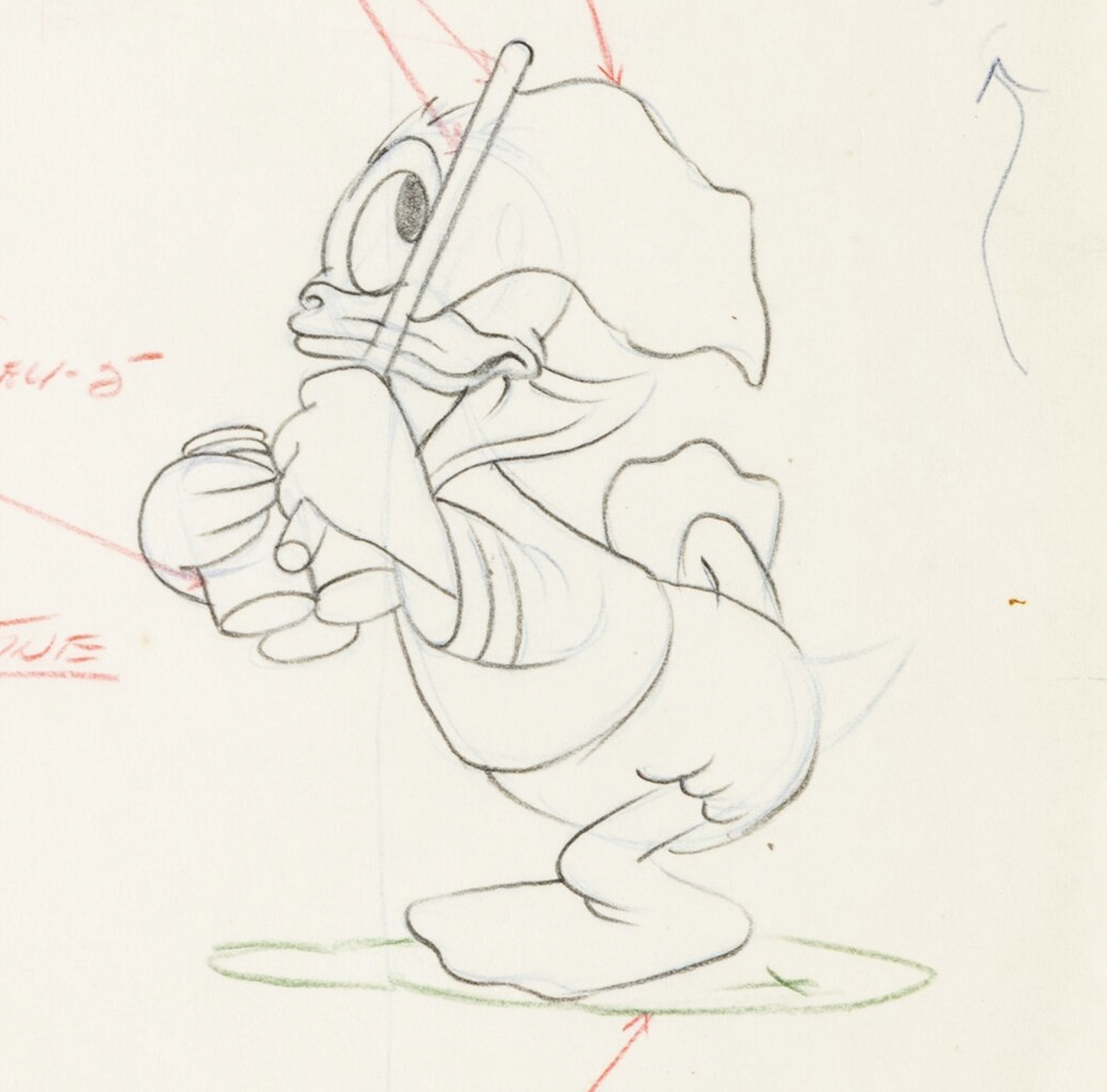 Honey Harvester - Donald Duck Original Production Used Animation Drawing (Walt Disney, 1949). For sale on FLIP Gallery