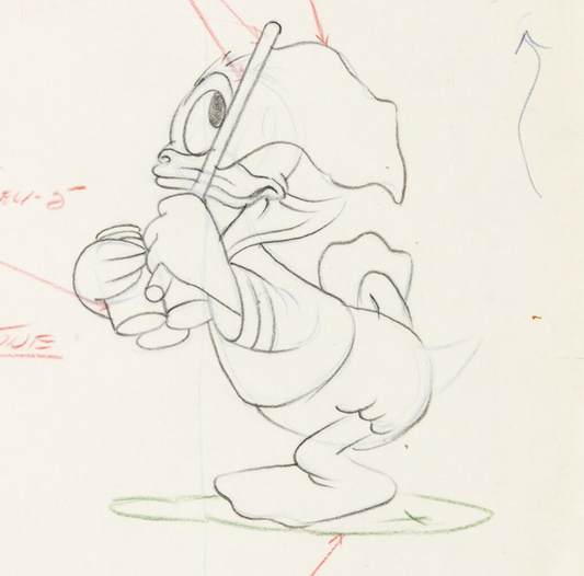 Honey Harvester - Donald Duck Original Production Used Animation Drawing (Walt Disney, 1949). For sale on FLIP Gallery