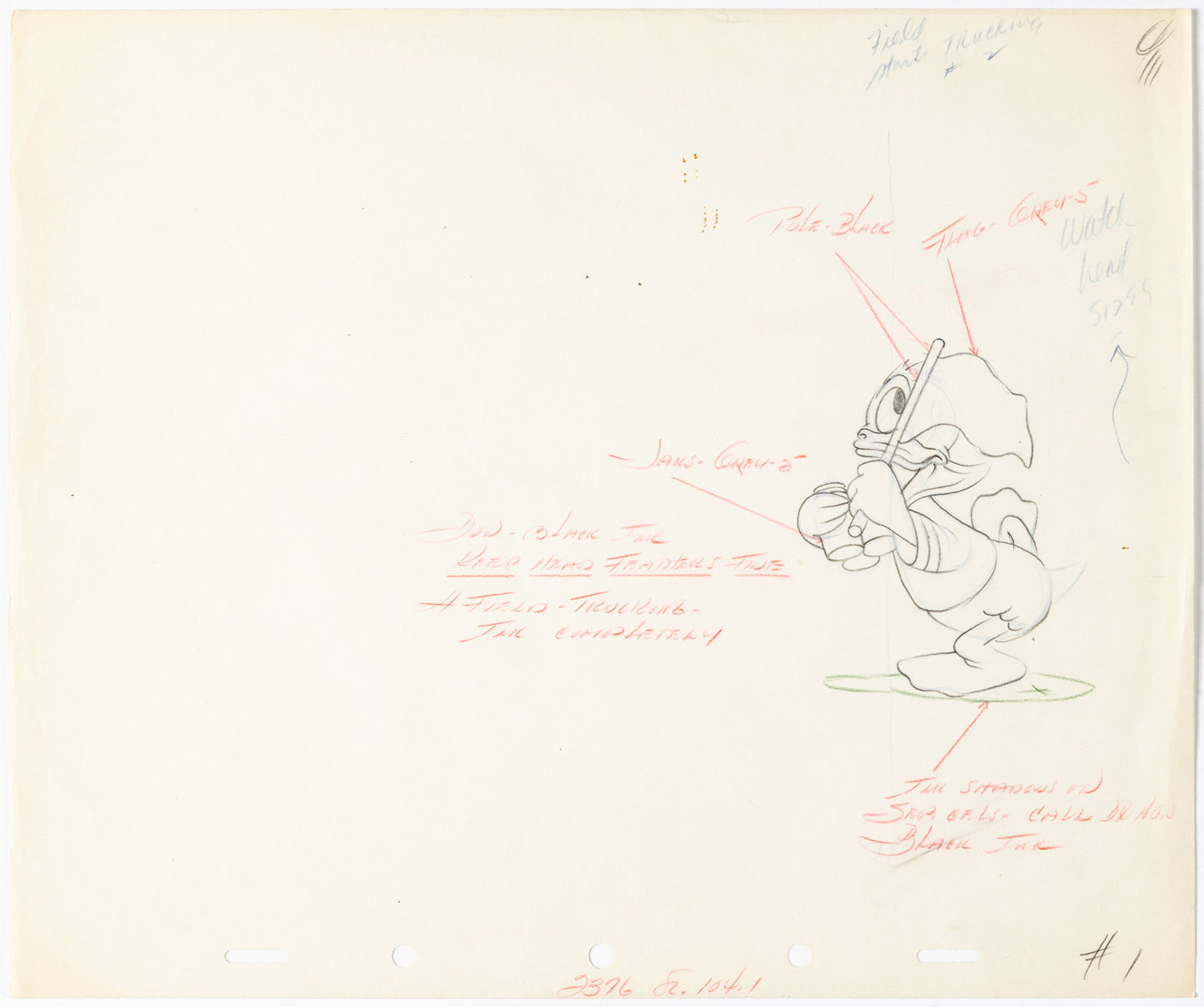 Honey Harvester - Donald Duck Original Production Used Animation Drawing (Walt Disney, 1949). For sale on FLIP Gallery
