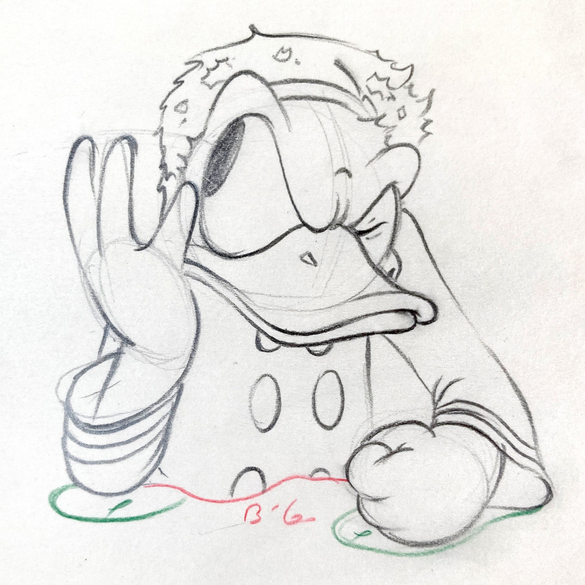 donald duck drawing realistic