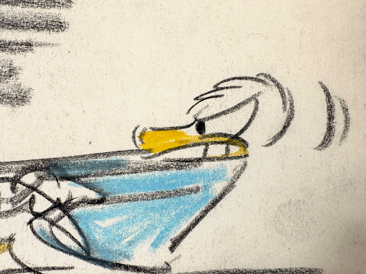 Lucky Number - Donald Duck Original Storyboard Art by Nick George (Walt Disney, 1951). For sale on FLIP Gallery