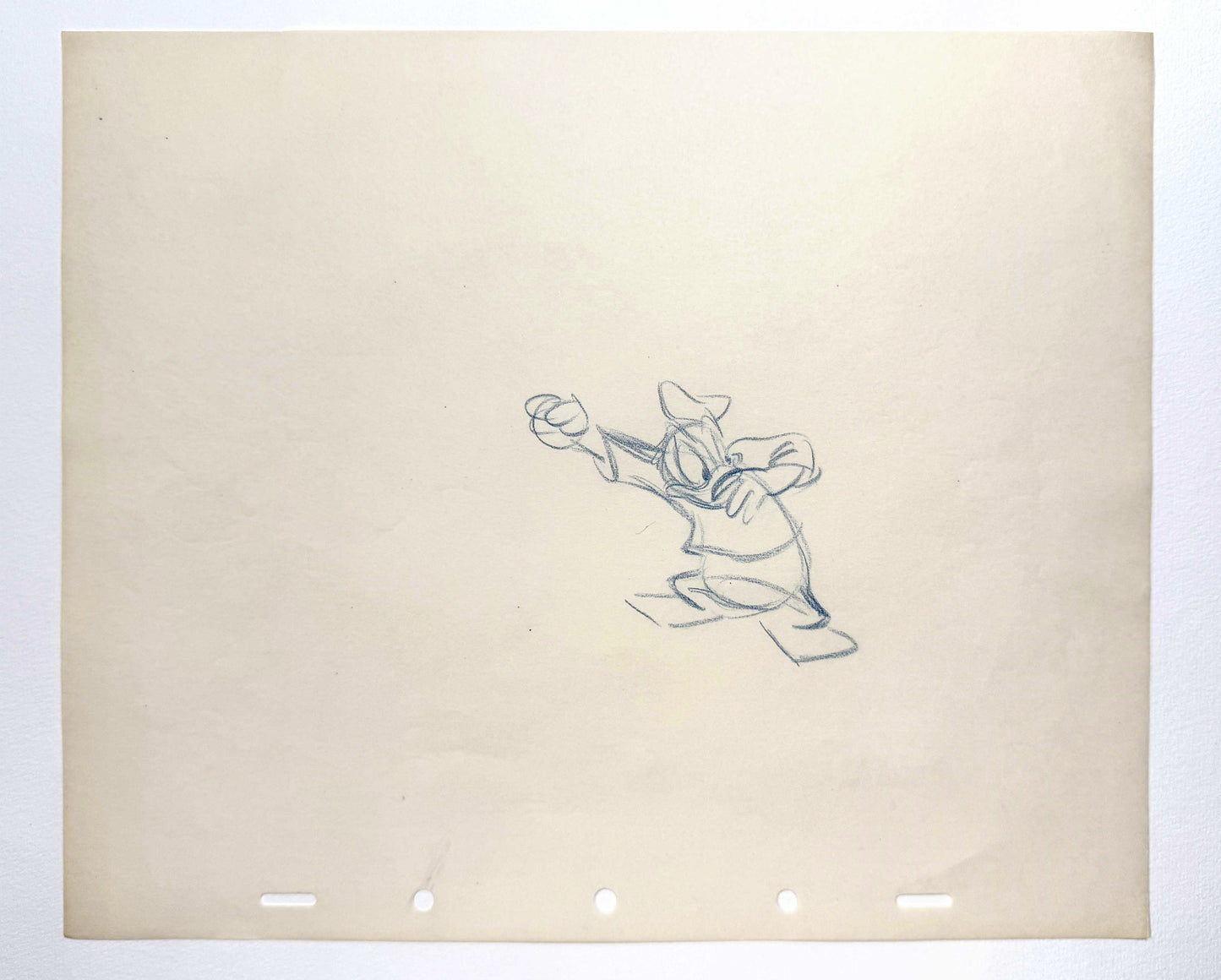 Donald Duck Original Animation Rough Production Drawing (Walt Disney 1940s). For sale on FLIP Gallery