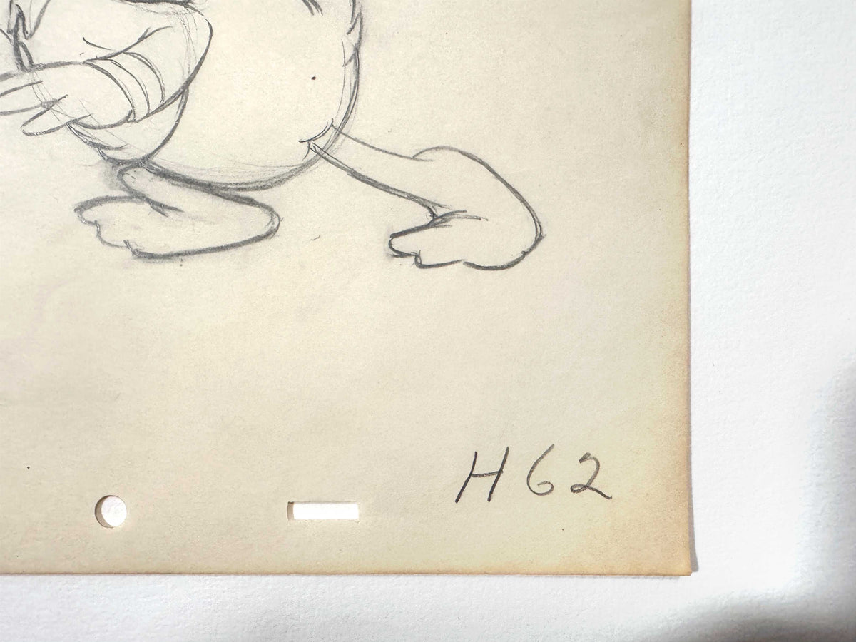 Donald Duck Original Animation Drawing (Walt Disney, 1937). For sale on FLIP Gallery