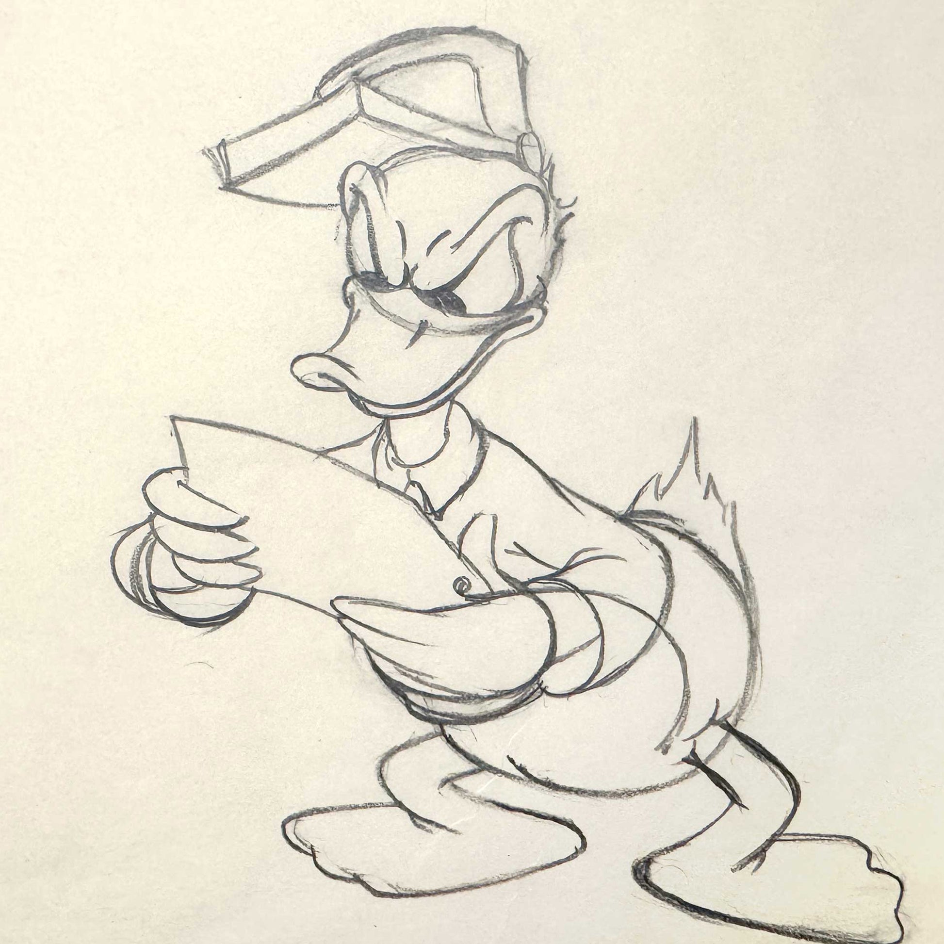 Donald's Ostrich - Donald Duck Original Animation Art Drawing (Walt Disney, 1937). For sale on FLIP Gallery