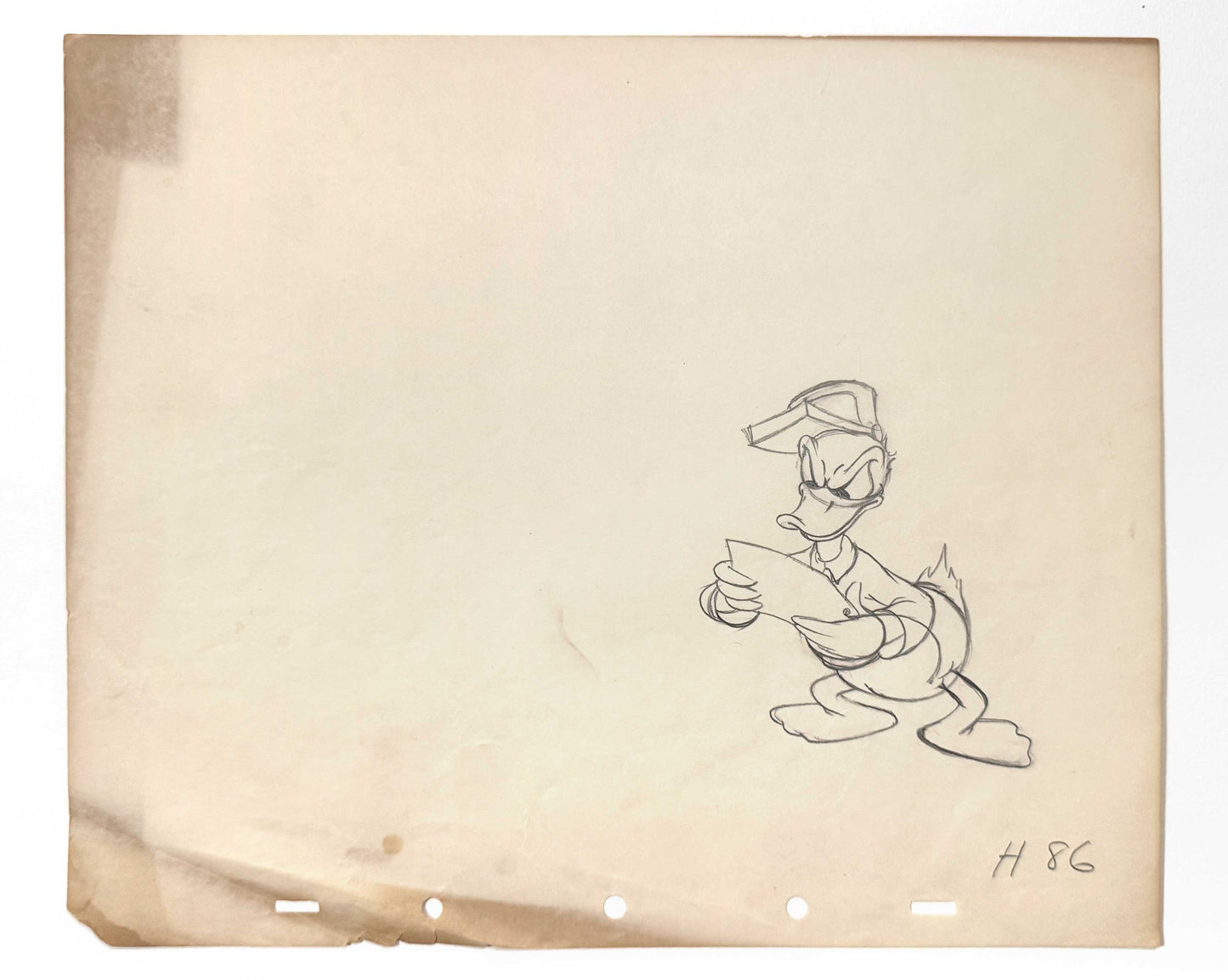 Donald's Ostrich - Donald Duck Original Animation Art Drawing (Walt Disney, 1937). For sale on FLIP Gallery