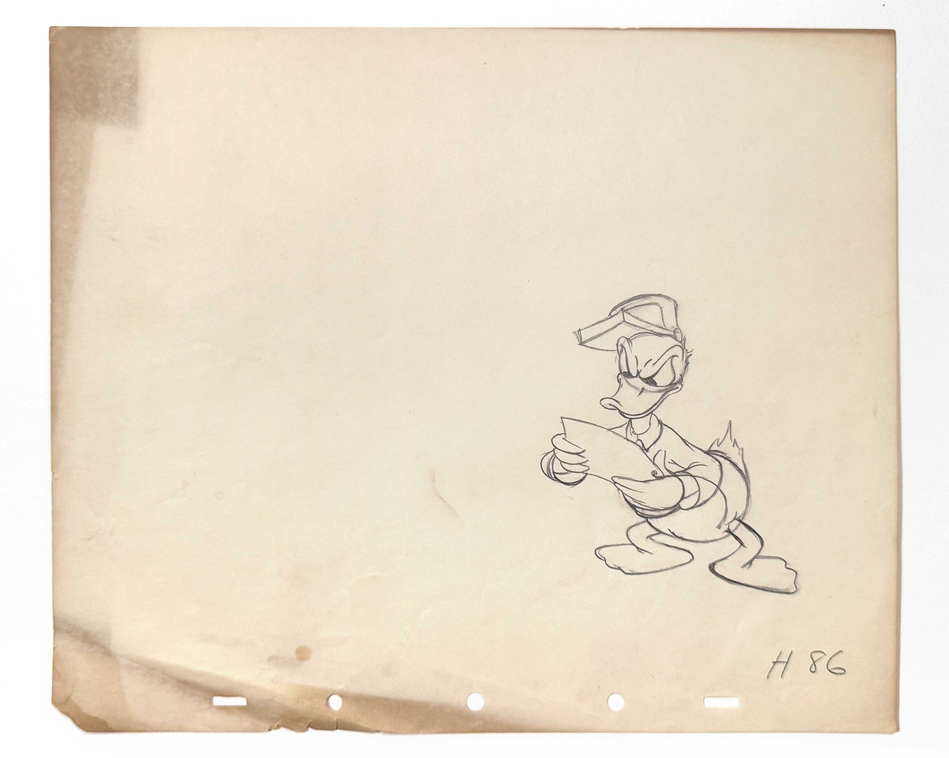 Donald's Ostrich - Donald Duck Original Animation Art Drawing (Walt Disney, 1937). For sale on FLIP Gallery