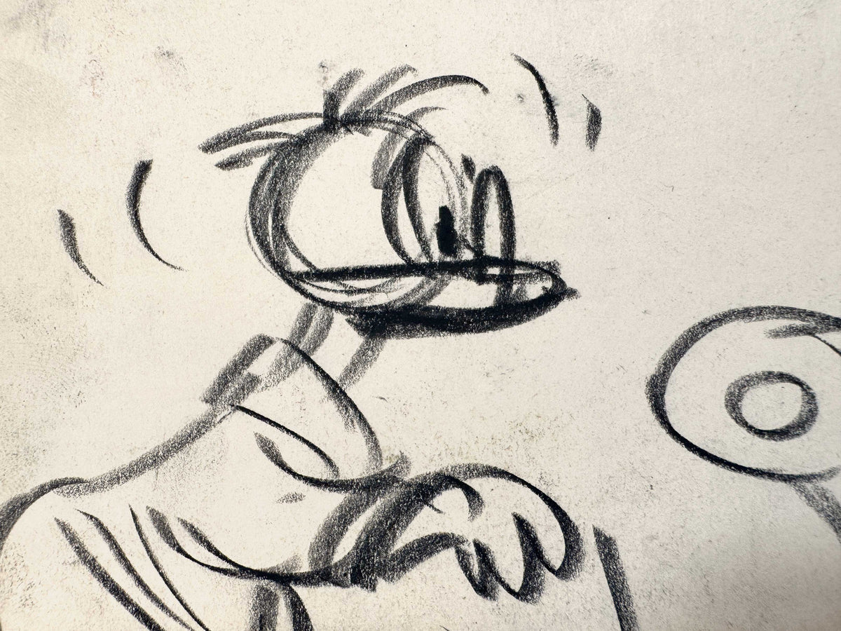 Donald Duck and Pluto Original Storyboard Art Drawing by Nick George (Walt Disney, 1940s/50s). For sale on FLIP Gallery
