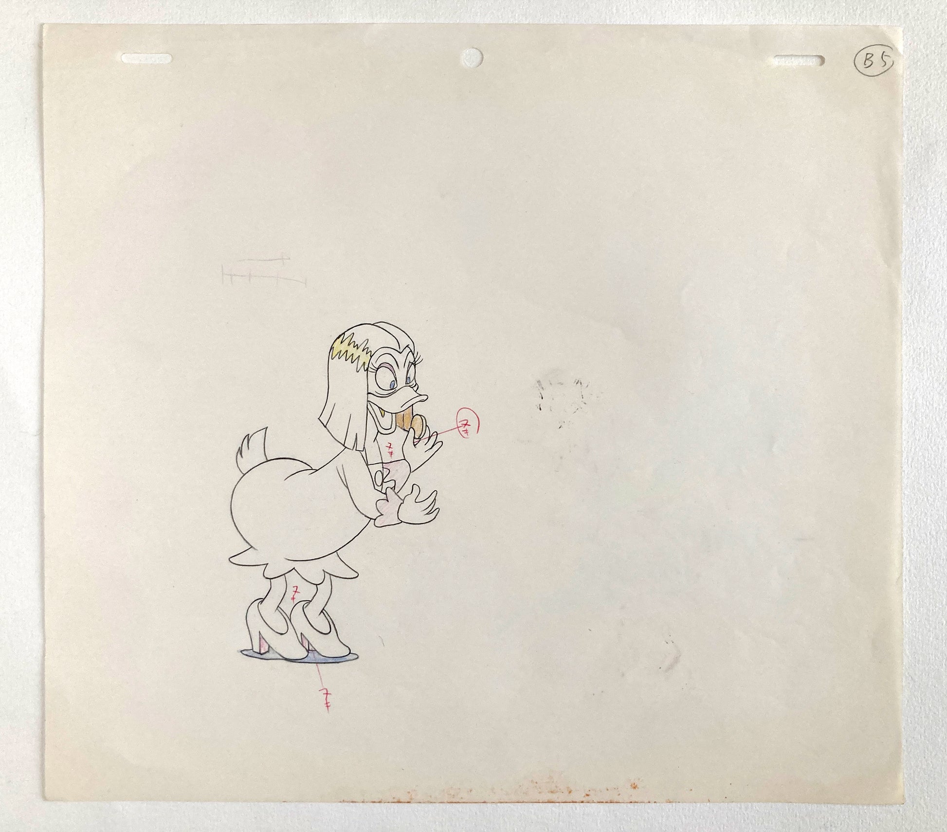 Original Animation Production Art Drawing of Magica DeSpell from DuckTales