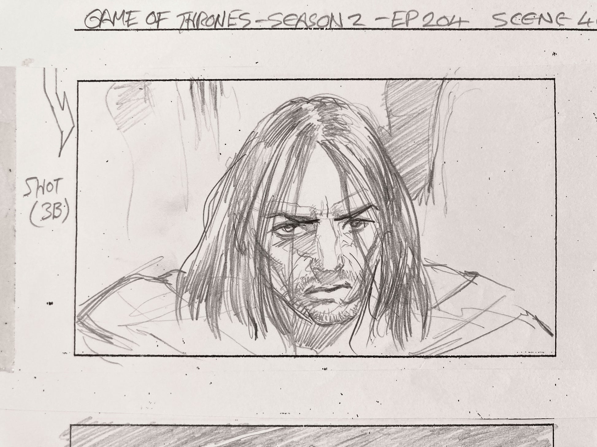 Game of Thrones "Garden of Bones" Davos and Melisandre Original Production Used Storyboard Art - Signed by William Simpson (HBO, 2012). For sale on FLIP Gallery