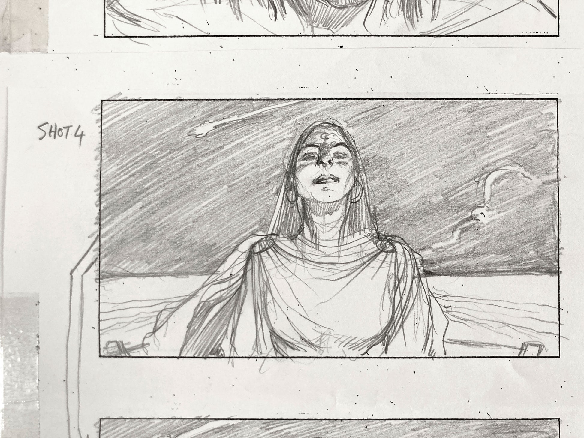 Game of Thrones "Garden of Bones" Davos and Melisandre Original Production Used Storyboard Art - Signed by William Simpson (HBO, 2012). For sale on FLIP Gallery
