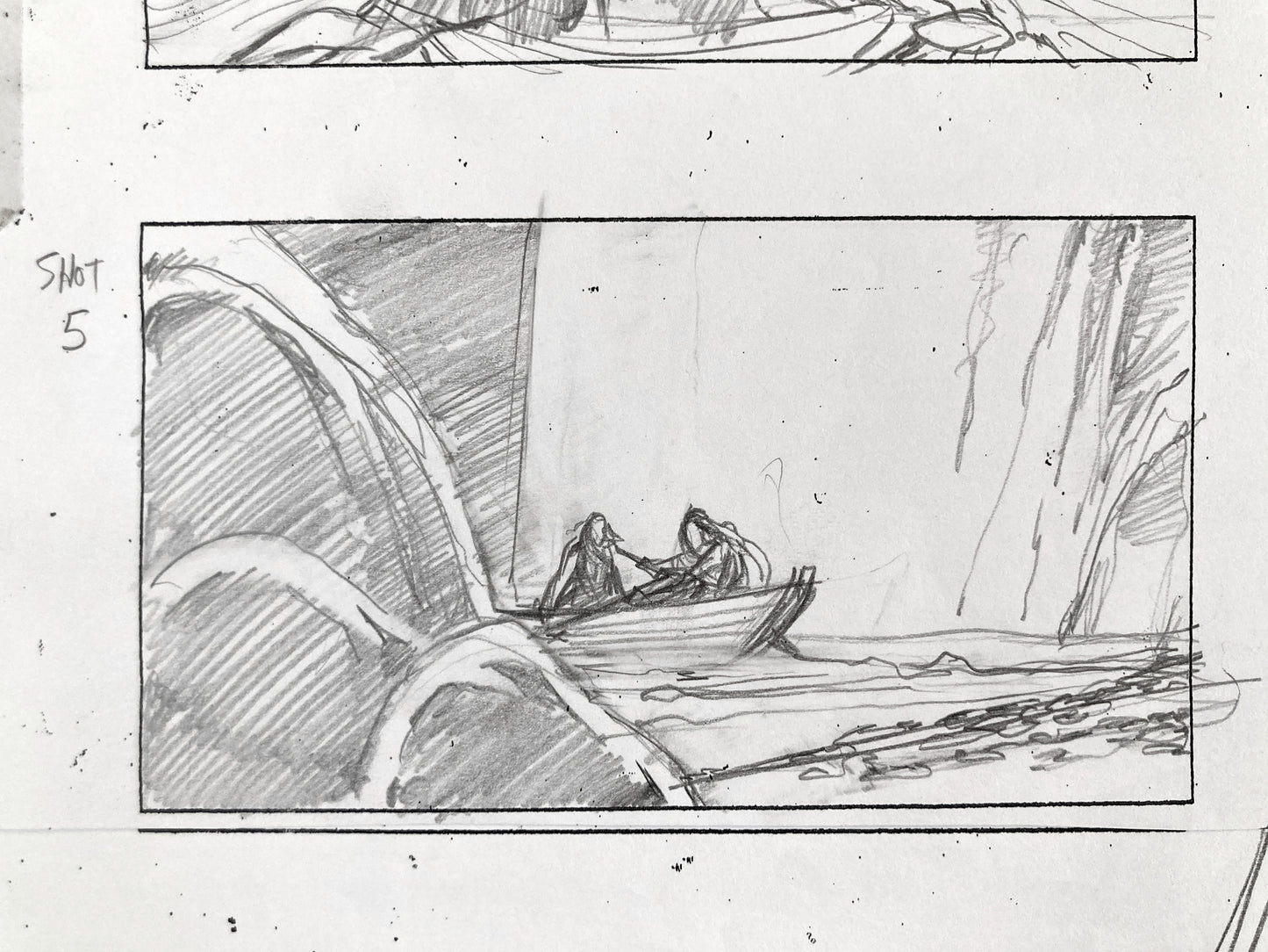 Game of Thrones "Garden of Bones" Davos and Melisandre Original Production Used Storyboard Art - Signed by William Simpson (HBO, 2012). For sale on FLIP Gallery