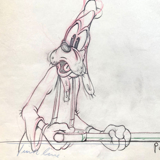 Tugboat Mickey Original Production Used Goofy Animation Drawing (Walt Disney, 1940). For sale on FLIP Gallery