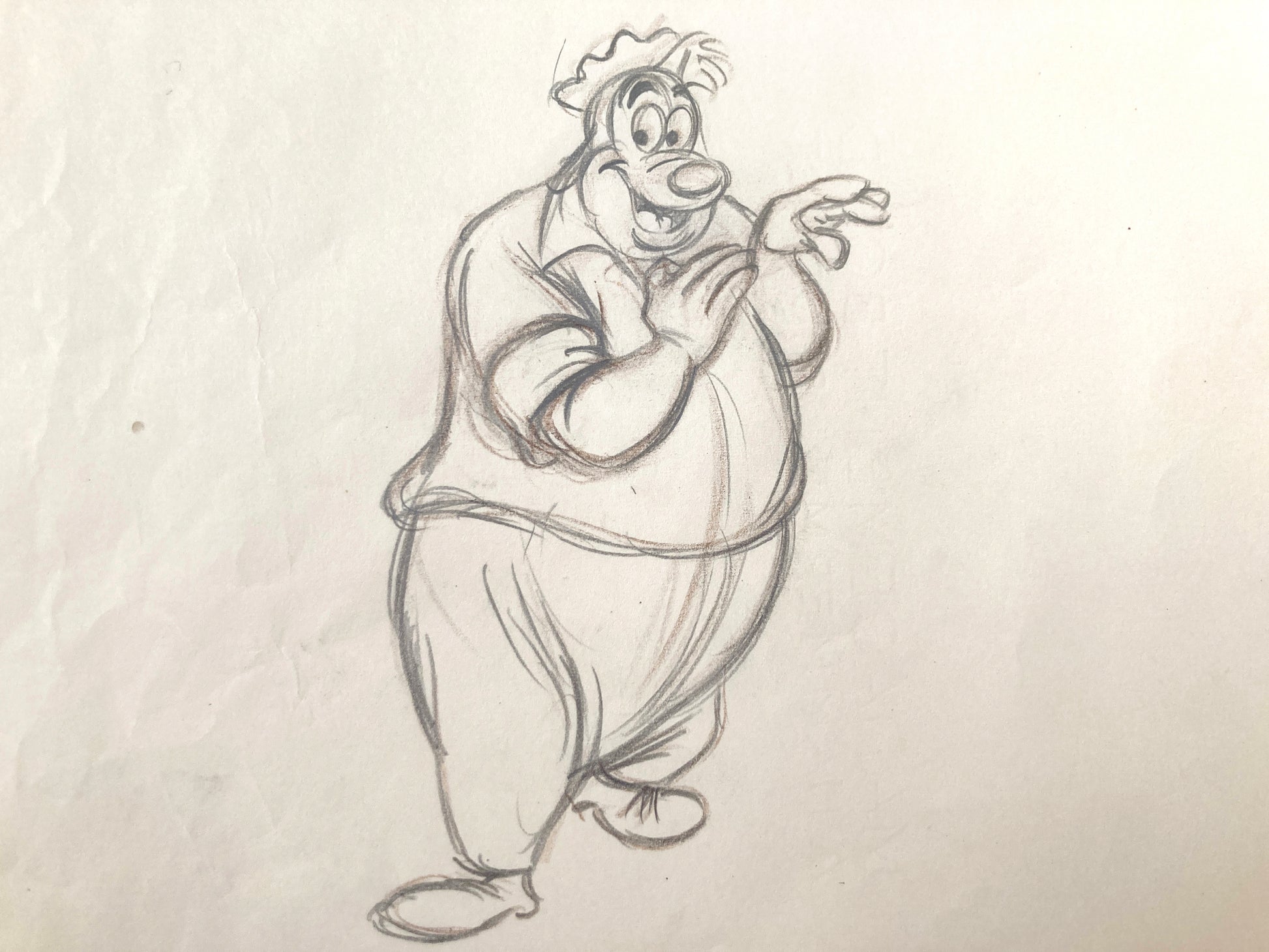 Two Weeks Vacation : Goofy Mechanic Original Production Used Animation Drawing (Walt Disney, 1952). For sale on FLIP Gallery