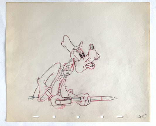 Tugboat Mickey : Original Goofy Production Animation Artwork Drawing (Walt Disney, 1940). For sale on FLIP Gallery