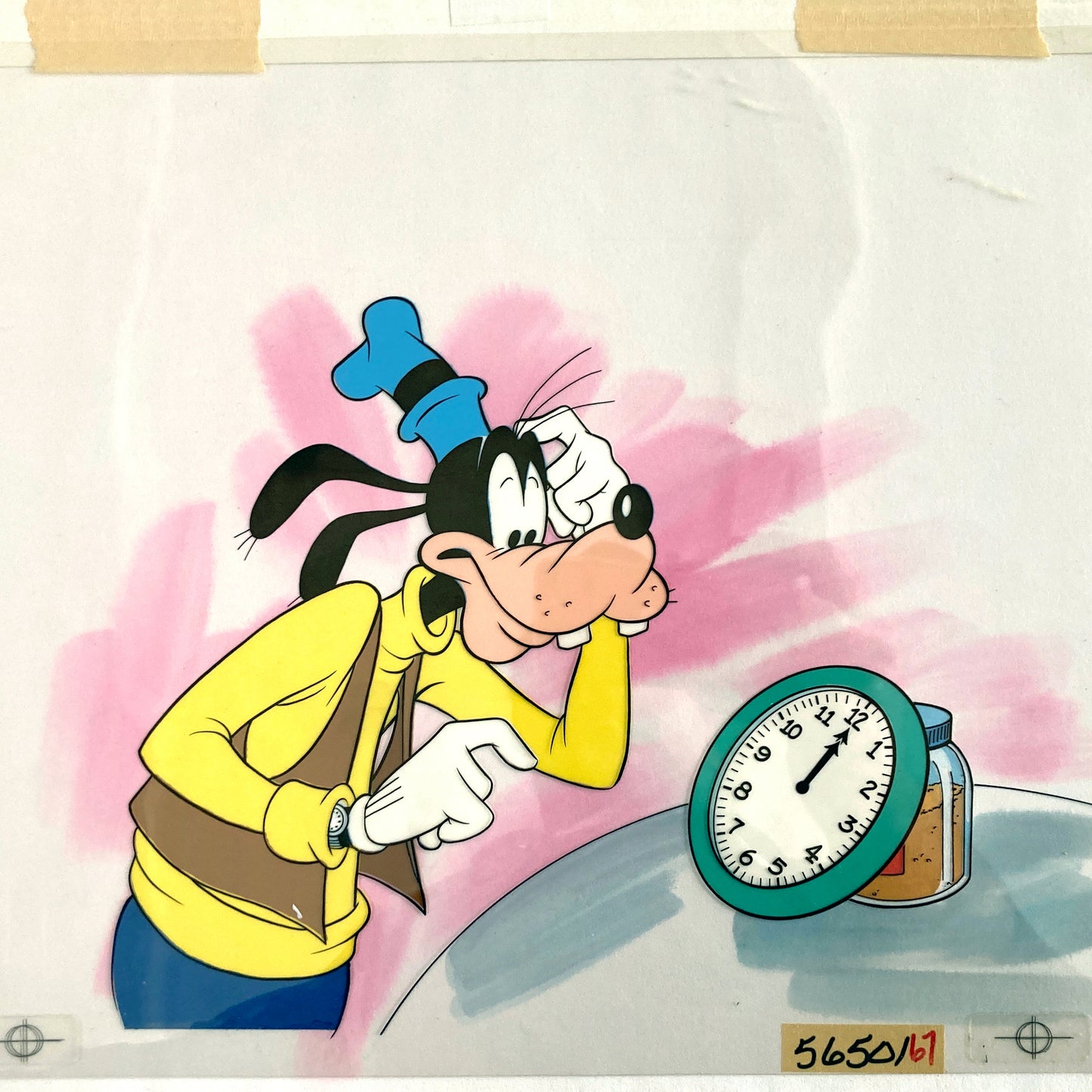 Goofy : Original Cel and Hand-Painted background from Disney Discovery Series (Walt Disney, 1987). For sale on FLIP Gallery