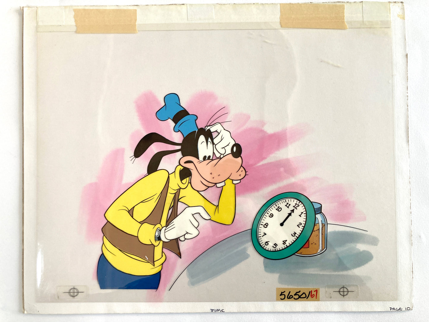 Goofy : Original Cel and Hand-Painted background from Disney Discovery Series (Walt Disney, 1987). For sale on FLIP Gallery