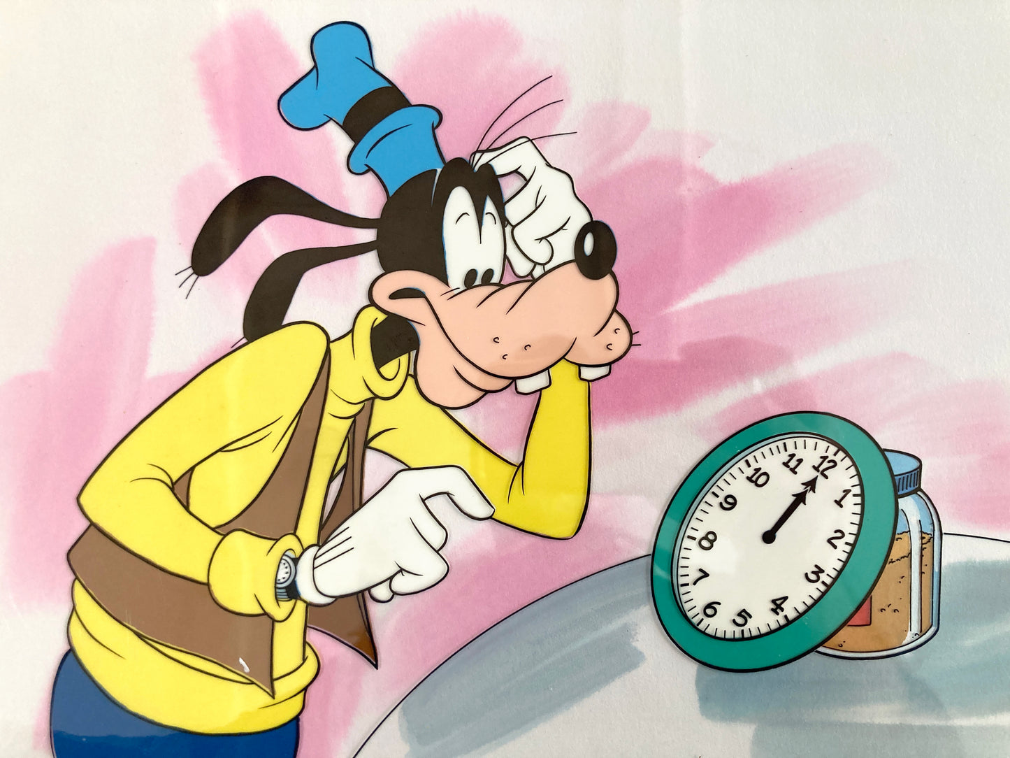 Goofy : Original Cel and Hand-Painted background from Disney Discovery Series (Walt Disney, 1987). For sale on FLIP Gallery