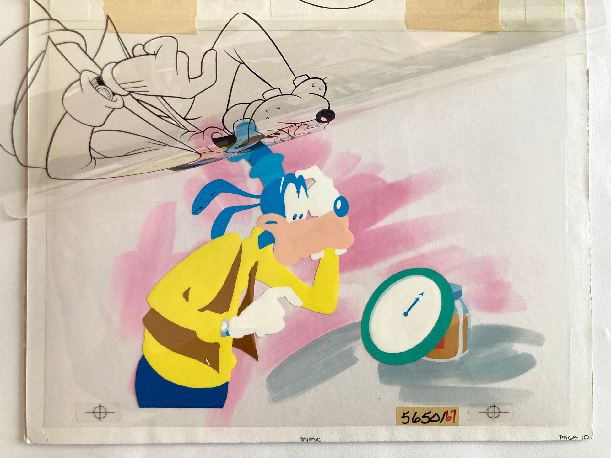 Goofy : Original Cel and Hand-Painted background from Disney Discovery Series (Walt Disney, 1987). For sale on FLIP Gallery